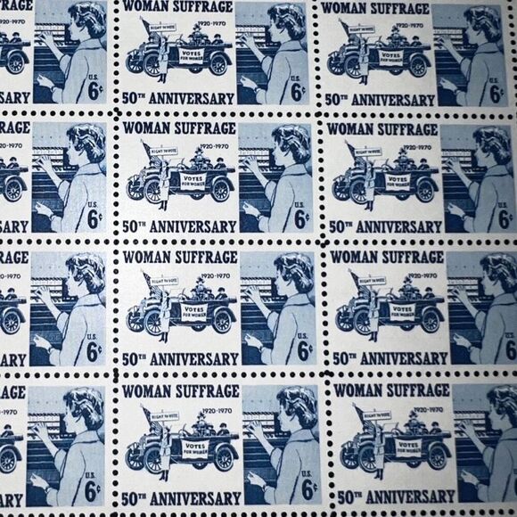 MNH 1970 Woman Suffrage Sheet of 50 6 Cent  Stamps Scott #1406 - Picture 1 of 3